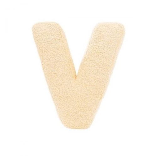 MEALINI Plyšové písmeno Krémové V