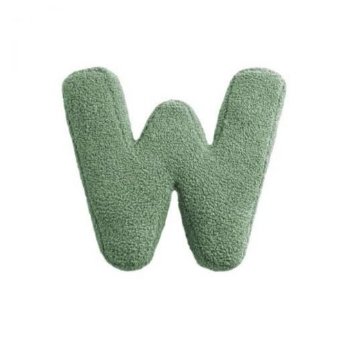 MEALINI Plyšové písmeno Zelené W