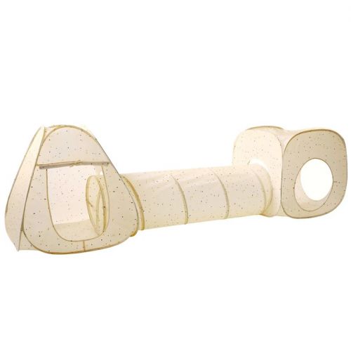 3 SPROUTS Dětský Stan a tunel 3v1 Recycled Terrazzo Beige