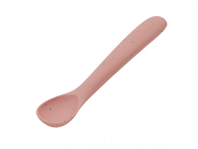 KikkaBoo Lžička Platinum Silicone Blush