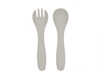 KikkaBoo Příbor 2-dílný Platinum Silicone Sand