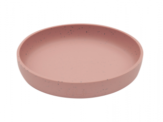 KikkaBoo Talíř Platinum Silicone Blush