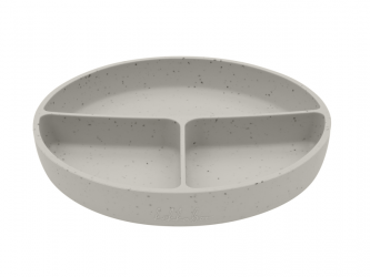 KikkaBoo Talíř dělený s přísavkou Platinum Silicone Sand