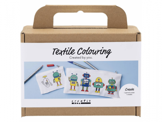 Creativ Company Kreativní sada Mini Craft Kit Textile Colouring Robot