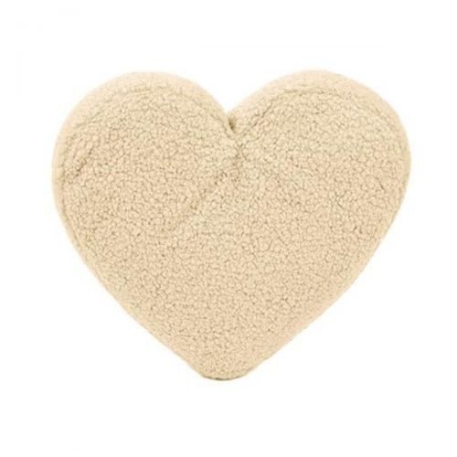 MEALINI Plyšový Polštářek Srdce Krémové