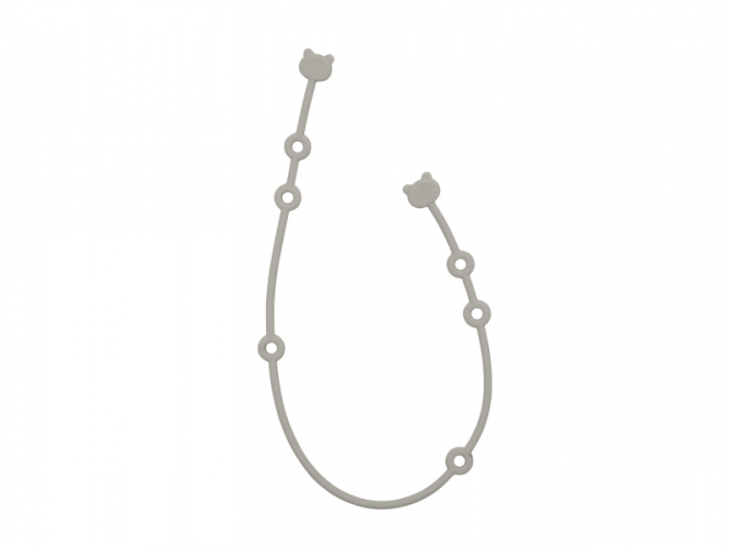 KikkaBoo Držák na šidítko Platinum Silicone Sand