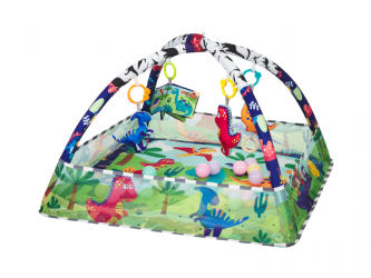 KikkaBoo Hrací deka s hrazdou a míčky Dino Forest