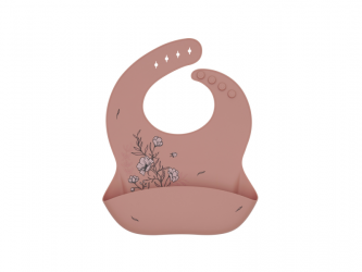 KikkaBoo Bryndák s kapsou Platinum Silicone Flora Blush