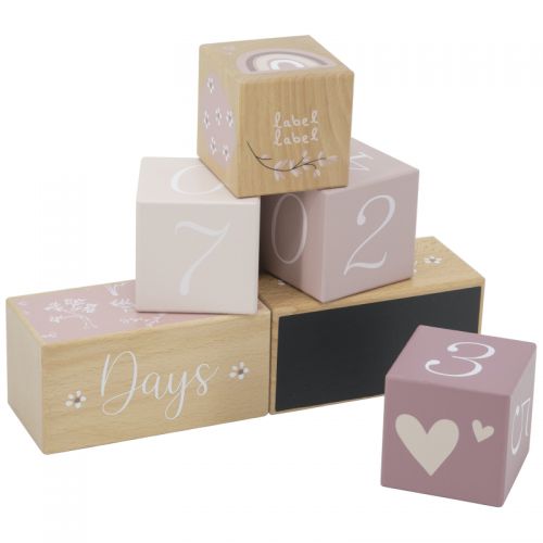 Label Label Milníkové kostky - Pink