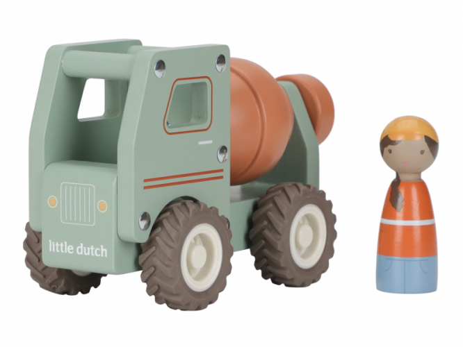 Little Dutch Náklaďák s míchačkou dřevěný