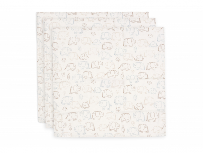 Jollein Pleny 3 ks 70x70 cm Elephant Tales