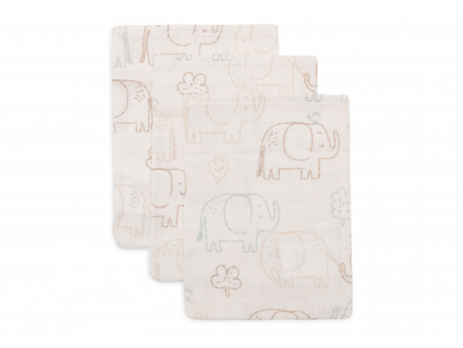 Jollein Žínky 3 ks Elephant Tales