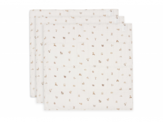 Jollein Pleny 3 ks 70x70 cm Animal Friends