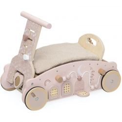 Label Label Houpátko, chodítko a vozítko 3v1 - Pink