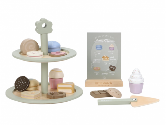 Little Dutch Stojan na cukroví s doplňky dřevěný