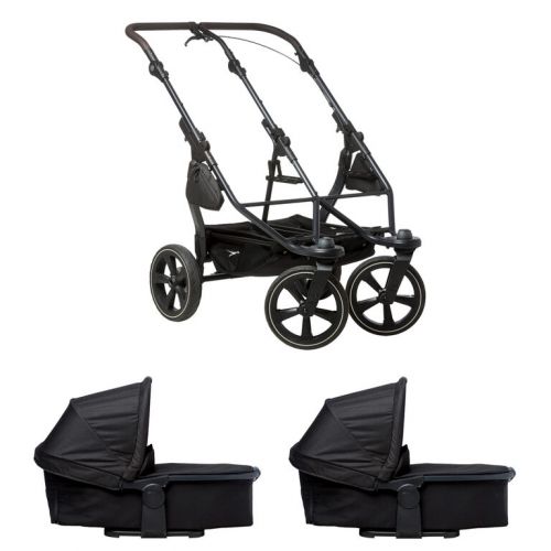 Kočárek TFK Set Duo2 frame 2025 - air chamber wheel + carrycot black