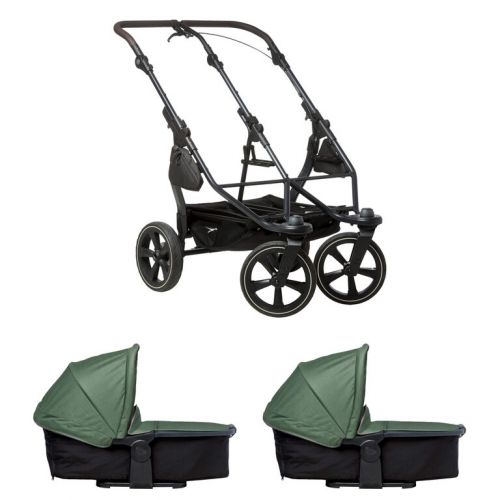 Kočárek TFK Set Duo2 frame 2025 - air chamber wheel + carrycot olive