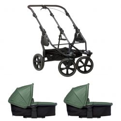 Kočárek TFK Set Duo2 frame 2025 - air chamber wheel + carrycot olive