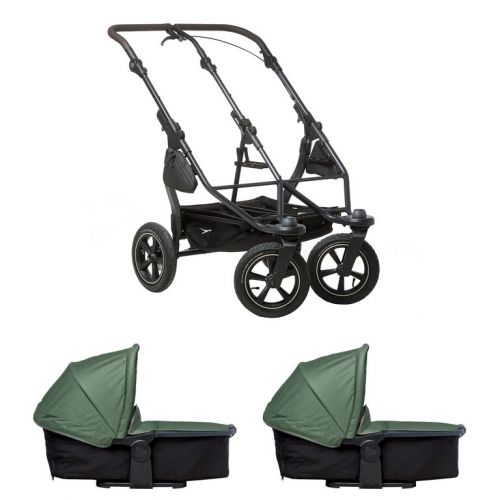 Kočárek TFK Set Duo2 frame 2025 - air wheel + carrycot olive