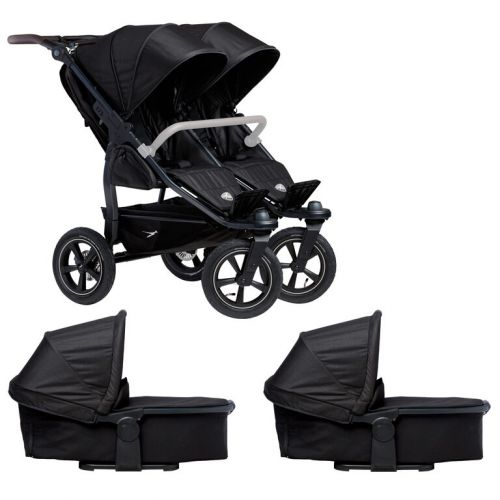 Kočárek TFK Set Duo2 frame 2025 - air wheel carrycot + seat black