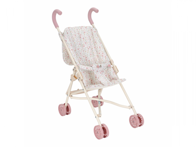 Little Dutch Kočárek pro panenky golfky skládací Soft Flowers