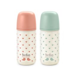 SUAVINEX | Láhev sklo BIRDIES 240 ml fyziologická SX PRO +0 SF