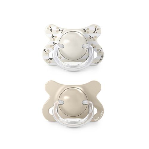 Suavinex Dudlík SX PRO fyziologický BIRDIES -2/2 m krémový