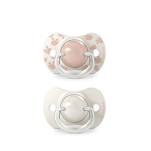 Suavinex Dudlík SX PRO fyziologický BIRDIES 6/18m 2 ks růžový