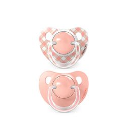 Suavinex Dudlík anatomický silikon 0/6m 2 ks WILD & FREE růžový