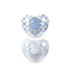 Suavinex Dudlík anatomický silikon 0/6m 2 ks WILD &amp; FREE modrý