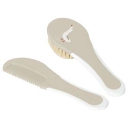 Bebe-Jou Hřeben a kartáč s přírodním vlasem Soft Spring