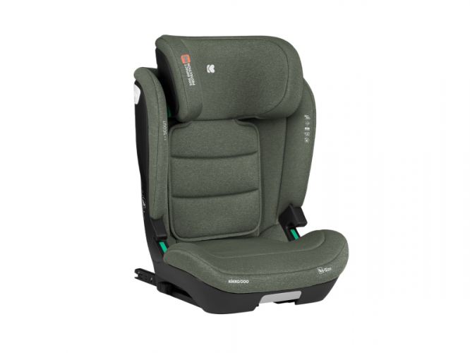 Autosedačka KikkaBoo i-Scout i-Size 100-150 cm Army Green