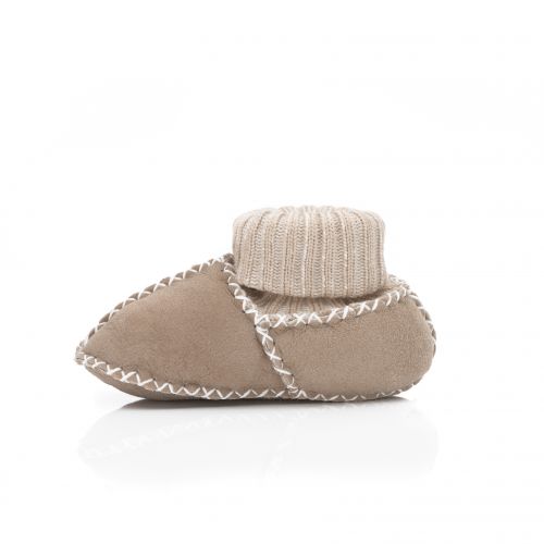 Fillikid Dětské capáčky z jehněčí kožešiny nature vel. 17/18