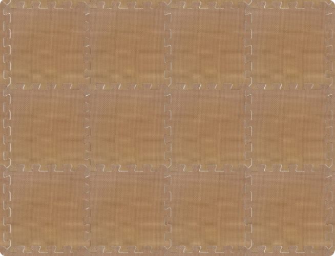 Rialto Baby Hrací podložka puzzle s okrajem Brown 92x122 cm