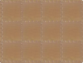 Rialto Baby Hrací podložka puzzle s okrajem Brown 92x122 cm