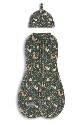 Sleepee Zavinovačka First Step Swaddle s čepičkou zdarma Green Forest