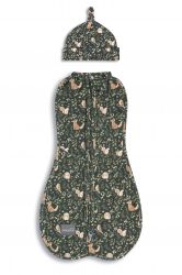 Sleepee Zavinovačka First Step Swaddle s čepičkou zdarma Green Forest