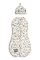 Sleepee Zavinovačka First Step Swaddle s čepičkou zdarma Ivory Forest