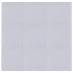 Rialto Baby Hrací podložka puzzle s okrajem Silver 92x92 cm