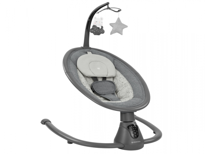 KikkaBoo Houpací lehátko elektrické Twiddle Grey