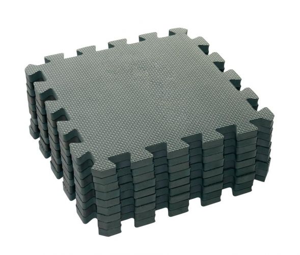 BabyDan Hrací podložka puzzle Dusty Grey 90x90 cm, v.1,2cm