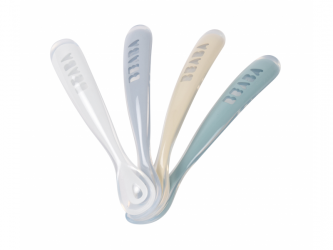 Beaba První lžičky silikonové 4 ks Pebble