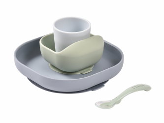 Beaba Jídelní sada silikonová 4-dílná Pebble