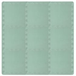 Rialto Baby Hrací podložka puzzle s okrajem Light Green 92x92 cm