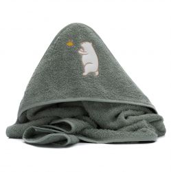 Fillikid Osuška s kapucí bear green 75x75 cm