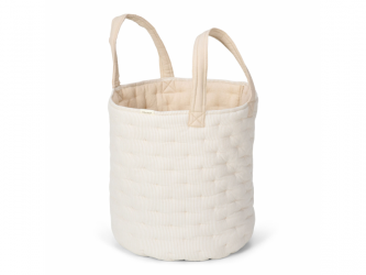 Little Dutch Košík textilní oboustranný extra velký Pure Soft Beige Stripe