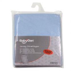 BabyDan Prostěradlo jersey do postýlky/kolébky, světle modré, 60x120cm