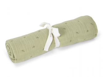 Little Dutch Plena zavinovací 120x120 cm s potiskem Pure Sage