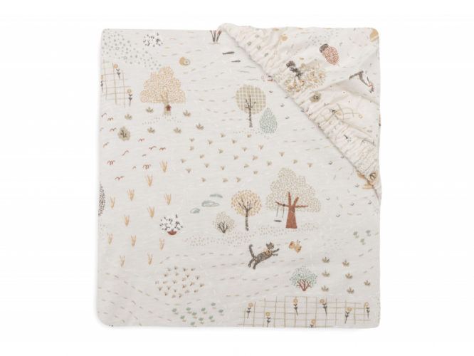 Jollein Prostěradlo napínací 140/150 x 70/75 cm Tiny Park