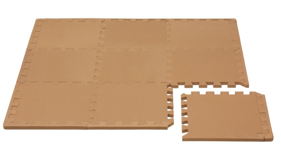 Rialto Baby Hrací podložka puzzle s okrajem Brown 92x92 cm